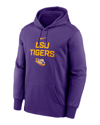 Мужское худи LSU Team Stacked Men’s Nike Therma College Pullover Hoodie