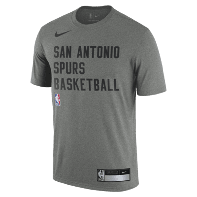 Mens Nike NBA San Antonio Spurs Dri-Fit Shirt Grey CK8541-010 Sz S NWT