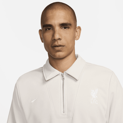 Liverpool FC Standard Issue Nike Dri-FIT fotballoverdel med kvart glidelås til herre