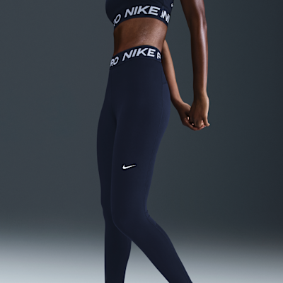 Leggings con paneles de malla de tiro medio para mujer Nike Pro