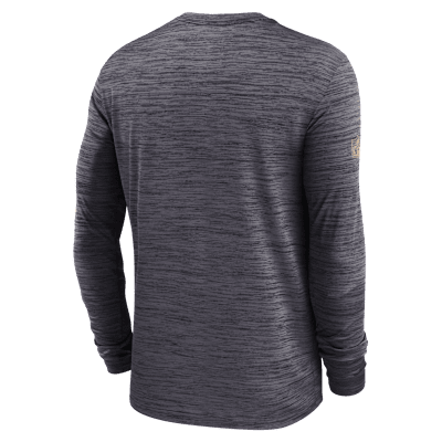 New Orleans Saints Sideline Team Issue Velocity Men's Nike Dri-FIT NFL Long-Sleeve T-Shirt