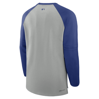 Playera de manga larga Nike Breathe de la MLB para hombre Chicago Cubs Authentic Collection Game Time