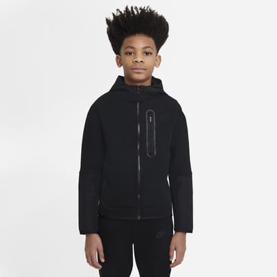 nike tech fleece black junior