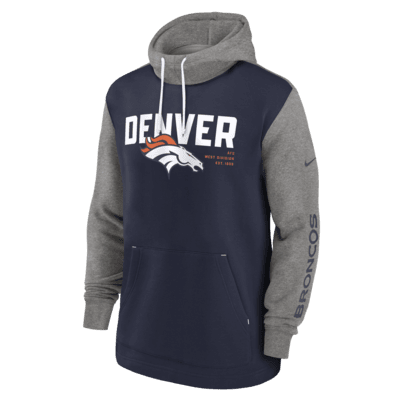 Nike Men's Denver Broncos Sideline Velocity Long Sleeve T-Shirt - Navy - L Each