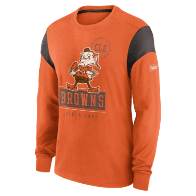 Nike Rewind Playback Helmet (NFL Cleveland Browns) Men's Long-Sleeve T-Shirt.