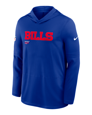 Мужские  Buffalo Bills Pure Fury Sideline Nike Dri-FIT NFL Long-Sleeve Hooded Top