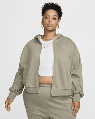 Женское худи Nike Sportswear Chill Terry Loose Full-Zip French Terry Hoodie (Plus Size)