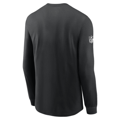 Las Vegas Raiders Sideline Team Issue Men's Nike Dri-FIT NFL Long-Sleeve T-Shirt