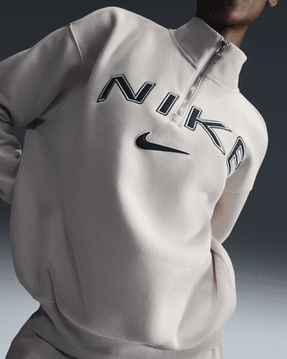 Женские  Nike Sportswear Phoenix Fleece Oversized 1/4-Zip Logo Top