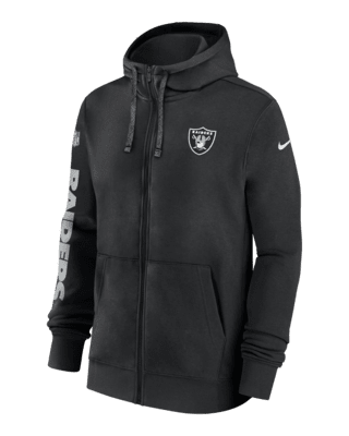 Мужское худи Las Vegas Raiders Sideline Team Issue Club Nike Full Zip Hoodie