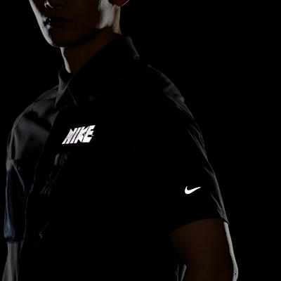 Nike Men's Dri-FIT UV Button-Up Short-Sleeve Running Top