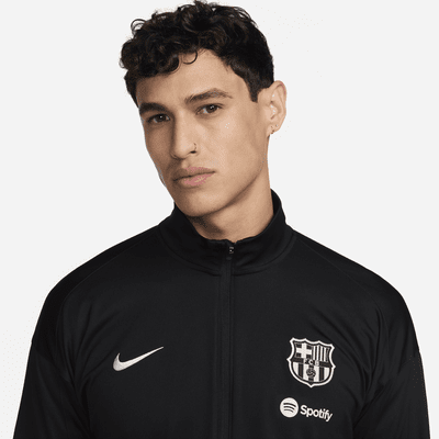 Maskinstrikket FC Barcelona Strike Nike Dri-FIT-fodboldtracksuit til mænd