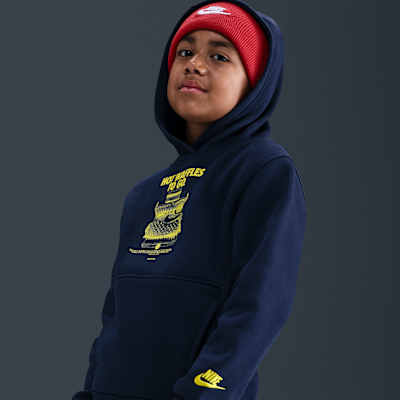 Sudadera con gorro para niños talla grande Nike Sportswear Club Fleece