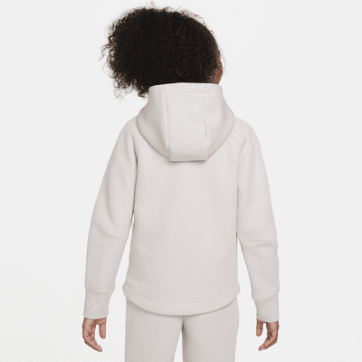 Nike Sportswear Tech Fleece-hættetrøje med lynlås til større børn (piger)