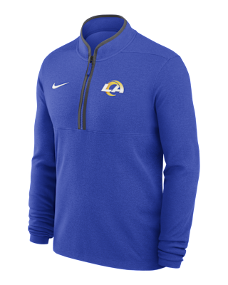 Мужские  Los Angeles Rams Logo Victory Nike Dri-FIT NFL 1/2-Zip Long-Sleeve Top