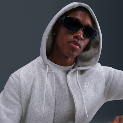 Sudadera con gorro de tejido Fleece y cierre completo para hombre Nike Club