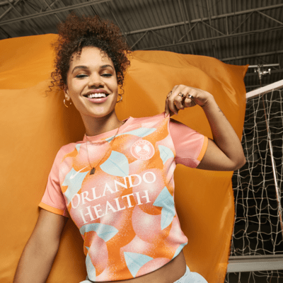 Jersey Nike Dri-FIT de la NWSL tipo réplica para mujer Orlando Pride 2024 Stadium Primary