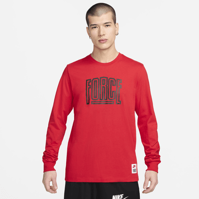 Red nike best sale long sleeve shirt