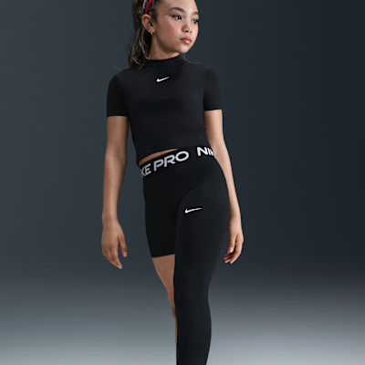 Leggings de una sola pierna de tiro medio para niña talla grande Nike Pro