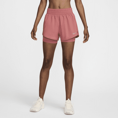 Shorts 2 en 1 Dri-FIT de tiro alto de 8 cm para mujer Nike One