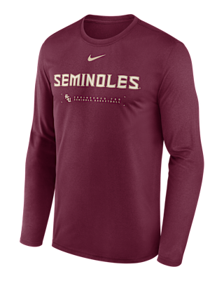Мужская футболка Florida State Courtside Basketball Shootaround Legend Nike Dri-FIT College Long-Sleeve для баскетбола