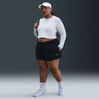 Crop top slim à manches longues Nike Sportswear Chill Knit pour femme (grande taille)