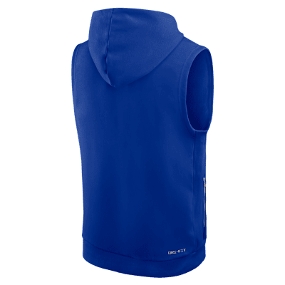 Sudadera con gorro sin cierre sin mangas Nike Dri-FIT de la NFL para hombre Buffalo Bills Sideline
