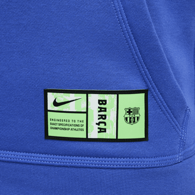 Bluza piłkarska z kapturem dla dużych dzieci (chłopców) Nike FC Barcelona Club (wersja trzecia)