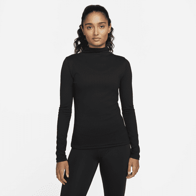 nike yoga funnel neck top