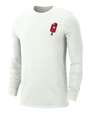 Ohio State Buckeyes Nike Campus Ice Cream Long Sleeve T-Shirt - White