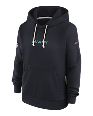 Женское худи Miami Dolphins Rivalries Collection Sideline Nike Dri-FIT NFL Pullover Hoodie