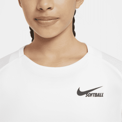 Nike Big Kids' (Girls') Short-Sleeve Softball Top