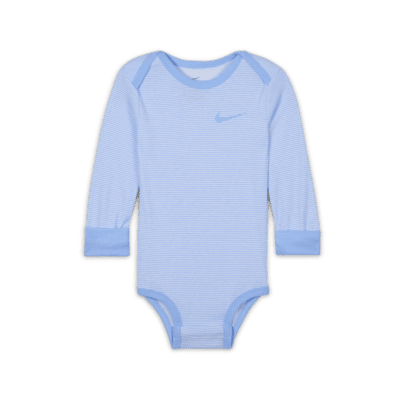 Nike Baby Essentials Baby (12-24M) Long Sleeve Bodysuits (3 Pack)