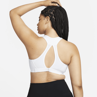 Nike Swoosh Women's Medium-Support Non-Padded Sports Bra (Plus Size) (as1,  Alpha, 3X, Plus, Regular, Viotech/White)