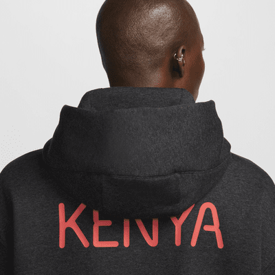 Team Kenya Phoenix Fleece Nike Tam Boy Fermuarlı Bol Kesimli Kadın Kapüşonlu Üstü