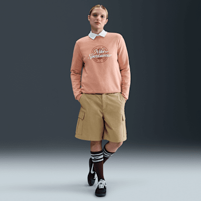 Sudadera de cuello redondo con gráfico para mujer Nike Sportswear Club Fleece