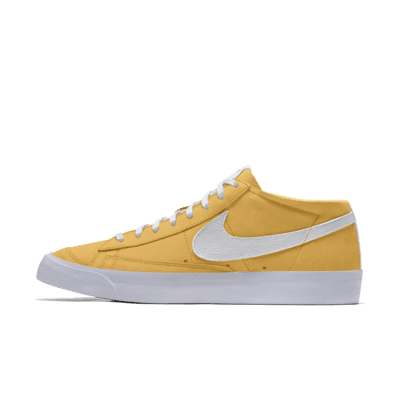 фото Женские кроссовки с индивидуальным дизайном nike blazer mid '77 by you - желтый