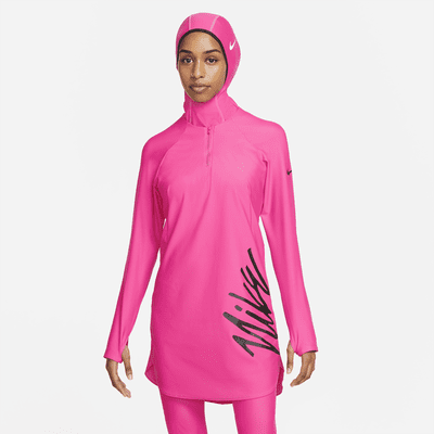 Nike Victory Logo Schwimm-Tunika mit durchgehendem Schutz für Damen