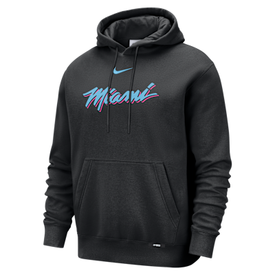 Miami Heat City Edition Men's Nike Basketball Club Pull-Over Hoodie