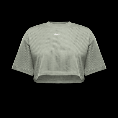 Γυναικείο crop T-Shirt από διχτυωτό υλικό Nike Sportswear