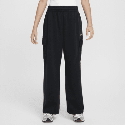 Pantalon oversize en tissu Fleece Dri-FIT Nike Sportswear pour fille