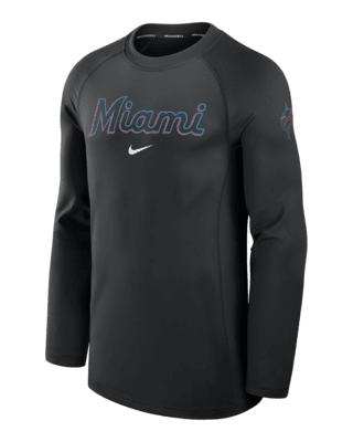 Мужская футболка Miami Marlins Authentic Collection Game Time Nike Dri-FIT MLB Long-Sleeve