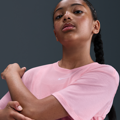 Nike One Relaxed Big Kids' (Girls') Dri-FIT Short-Sleeve Top