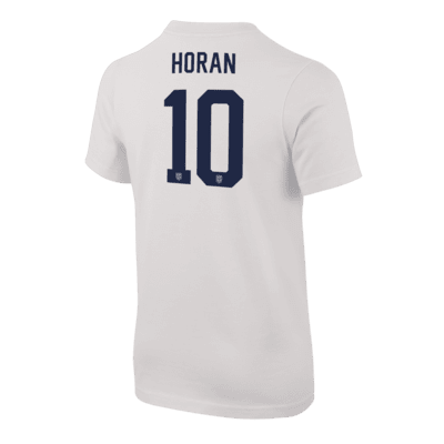 Playera de fútbol Nike para niños talla grande Lindsey Horan USWNT