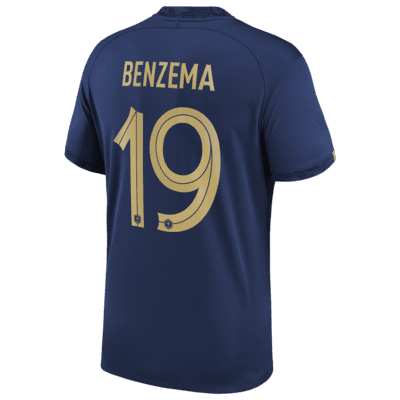 Jersey de fútbol Nike Dri-FIT de la selección nacional de Francia local 2022/23 Stadium (Karim Benzema) para hombre