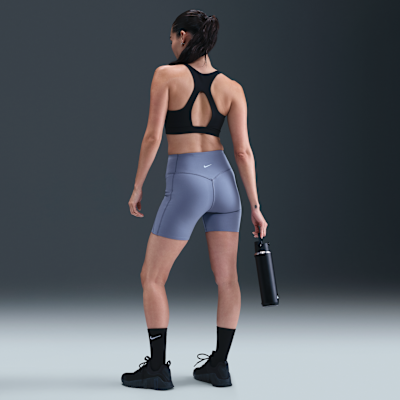 ナイキ ユニバーサ ウィメンズ ハイウエスト 13cm バイカーショートパンツ フロントシームなし