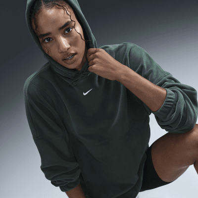 Felpa pullover oversize in fleece con cappuccio Therma-FIT Nike One – Donna