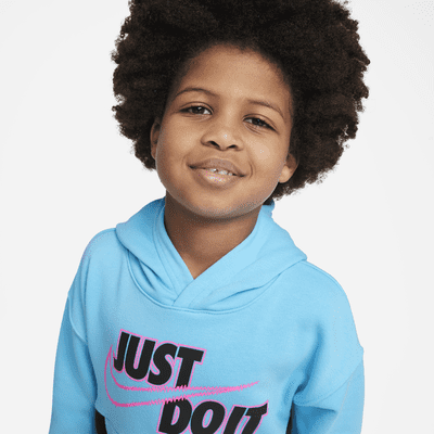 Sudadera con gorro sin cierre Nike "Let's Be Real" para niños talla pequeña