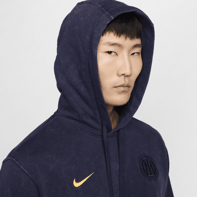 Felpa pullover in French Terry con cappuccio Nike Football Inter Club da uomo – Terza