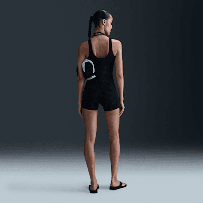 Traje de baño con piernas para mujer Nike Swim HydraStrong Solid
